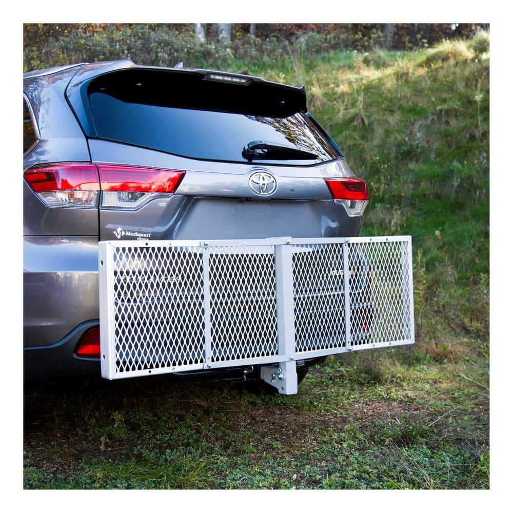 500 lb. Capacity 60 in. x 20 in. Aluminum Tray-Style Cargo Carrier (Folding 2 in. Shank) - Hercitys