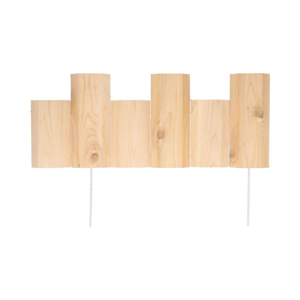 18 in. W x 7 in. H x 1 in. D Cedar Wood Landscape Edging (12-Pack) - Hercitys