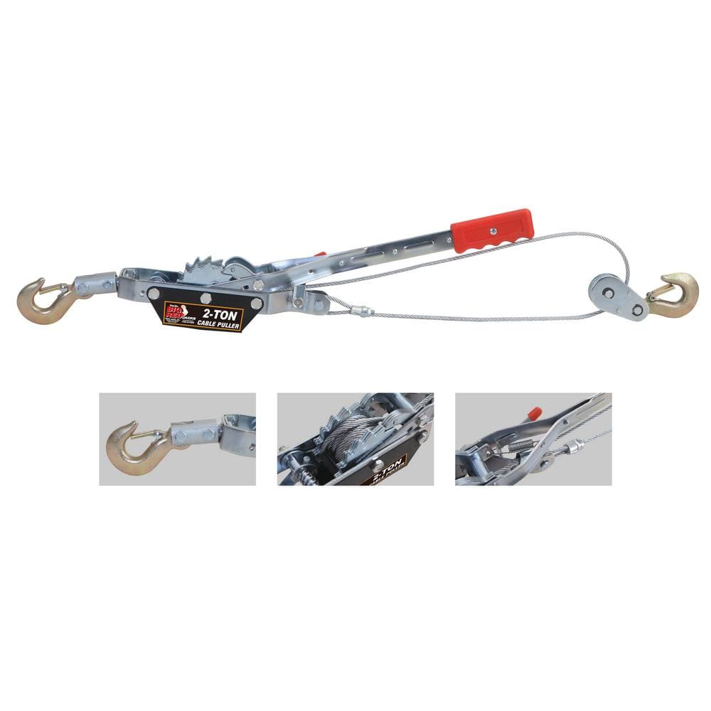 2 Ton Come Along Cable Puller with 2 Hooks - Hercitys
