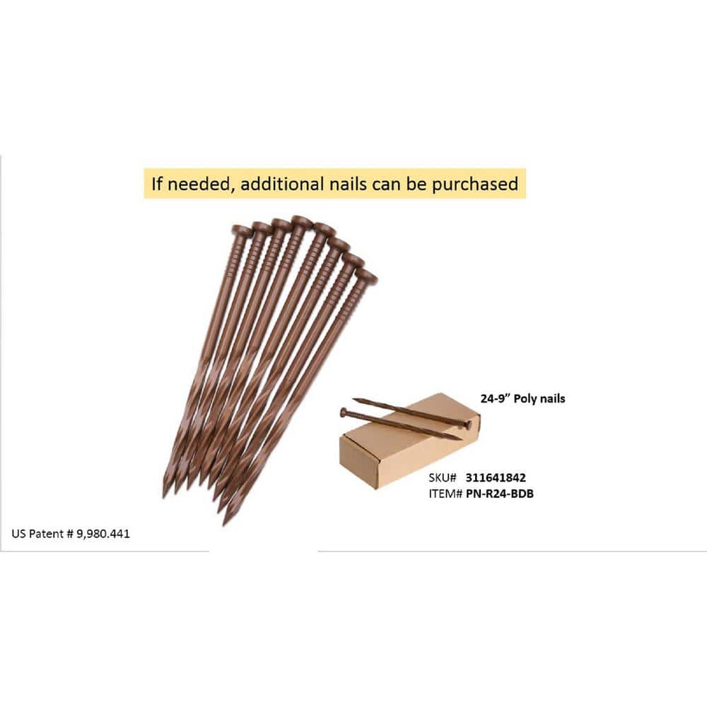 20 ft., 12 in. Pieces Dark Brown Rubber Edging - Hercitys