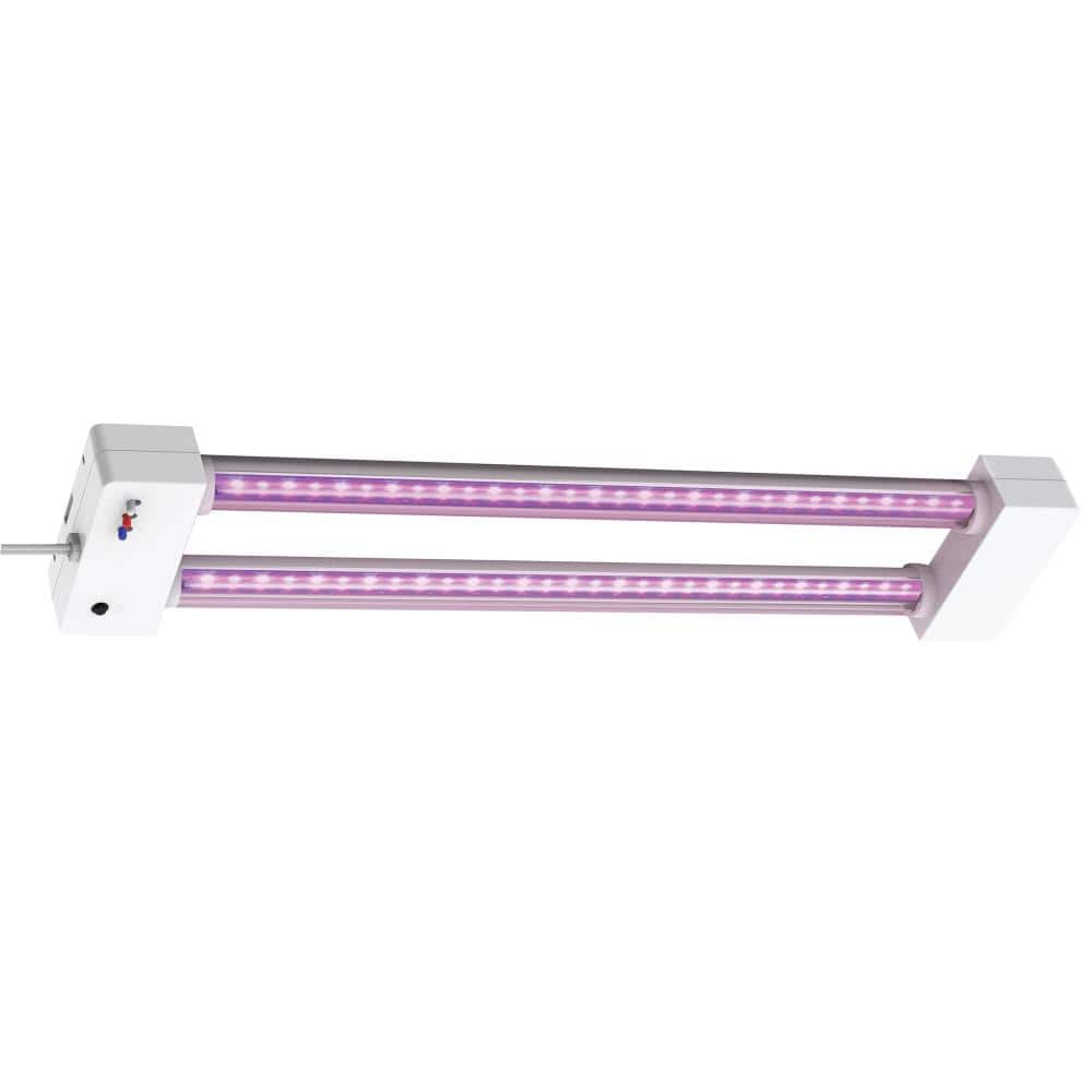 24 in. 19-Watt White LED 3 Adjustable Spectrum Linkable Plant Grow Light Fixture White Adjustable Light - Hercitys