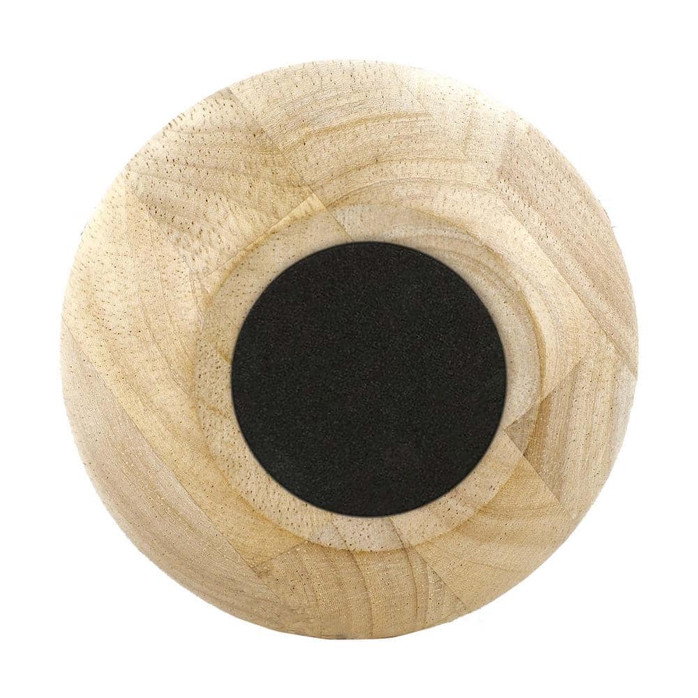 3 in. x 6 in. Unfinished Solid Hardwood Round Bun Foot - Hercitys