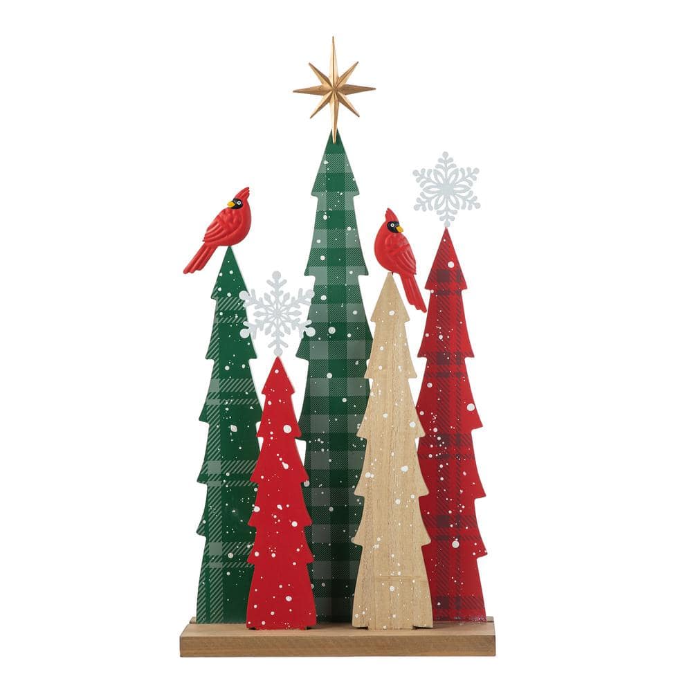 23.5 in. H Wooden Christmas Tree Table Decor (KD) - Hercitys