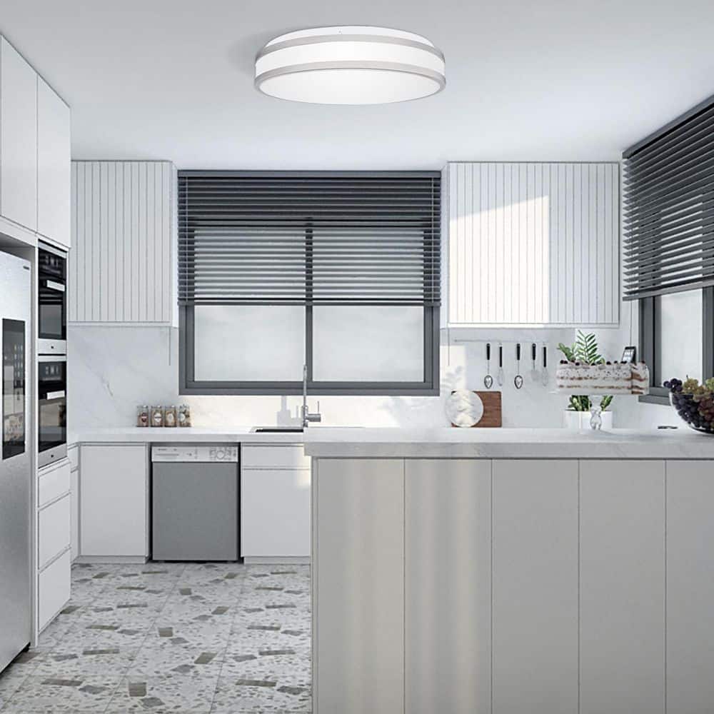 13 in. 1-Light Flush Mount Selectable LED Flush Mount Light (1-Pack) - Hercitys