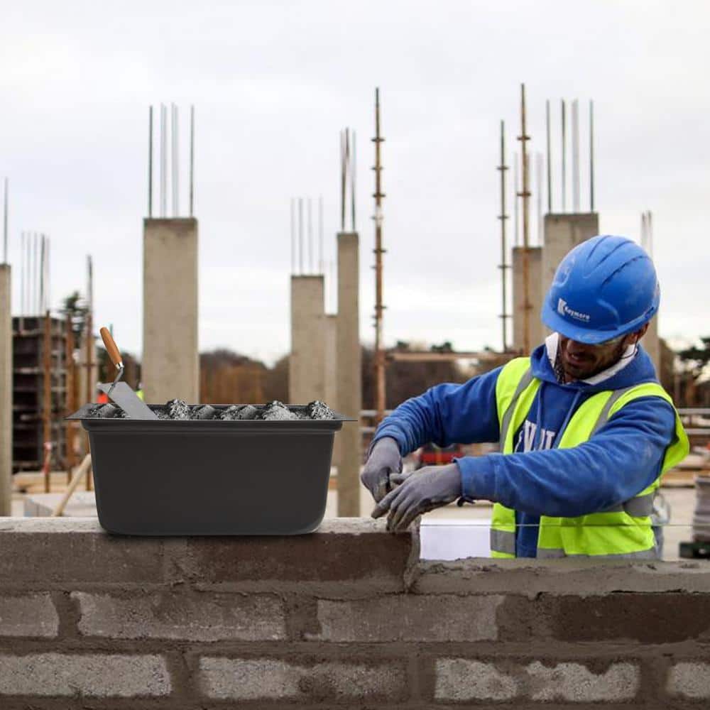 14 in. Black Plastic Multi-Purpose Utility Tub (6-Pack) - Hercitys