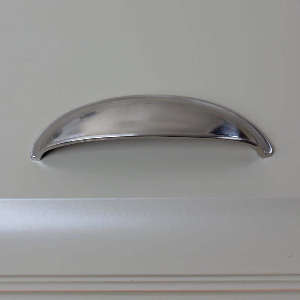 2-7/8 in. Center-to-Center Satin Nickel Classic Bin Cabinet Pull (10-Pack) - Hercitys