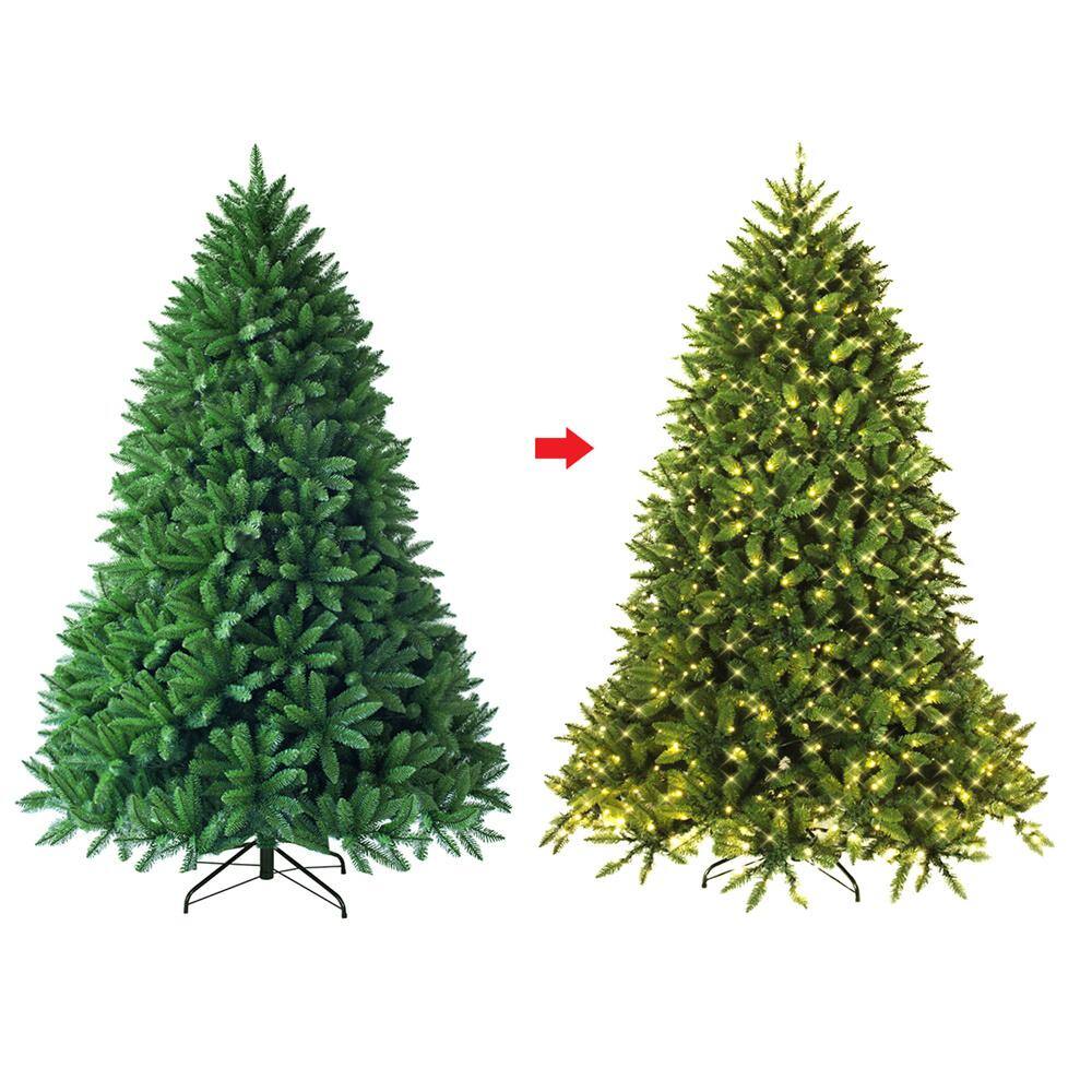 5 ft. Pre-Lit LED Slim Fraser Fir Artificial Christmas Tree with 450 Twinkling White Lights - Hercitys