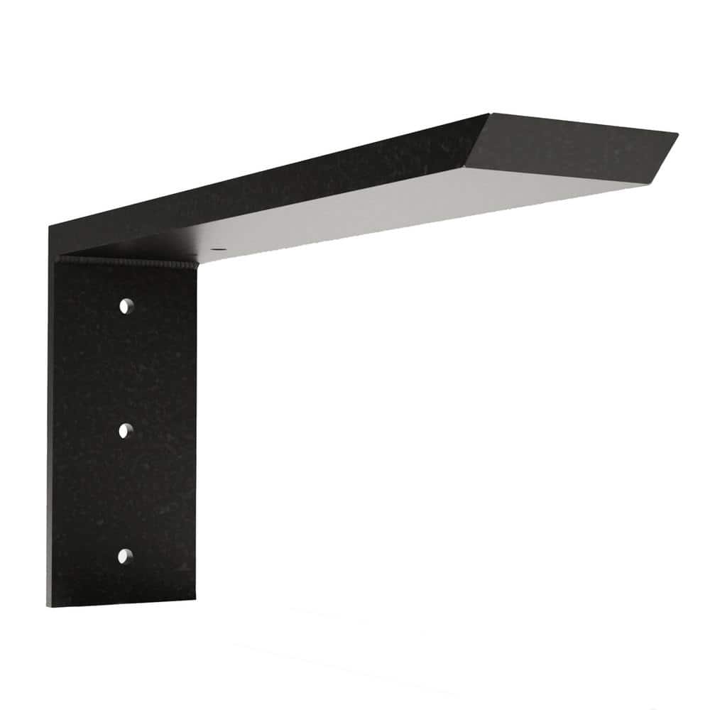 2.5 in. x 0.5 in. x 18 in. Black Aluminum L Bracket Countertop Support Bracket - Hercitys