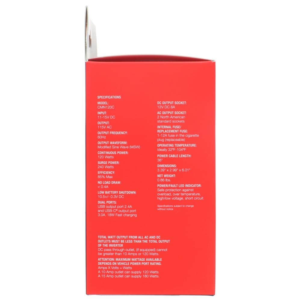 120W Modified Sine Wave Cup Inverter - Hercitys