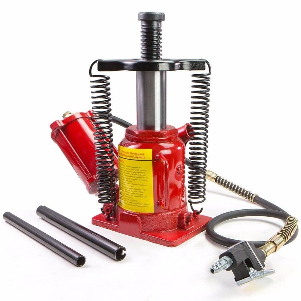 20-Ton Air Hydraulic Bottle Jack Manual 44092 lbs. Heavy-Duty Auto Truck RV Repair - Hercitys