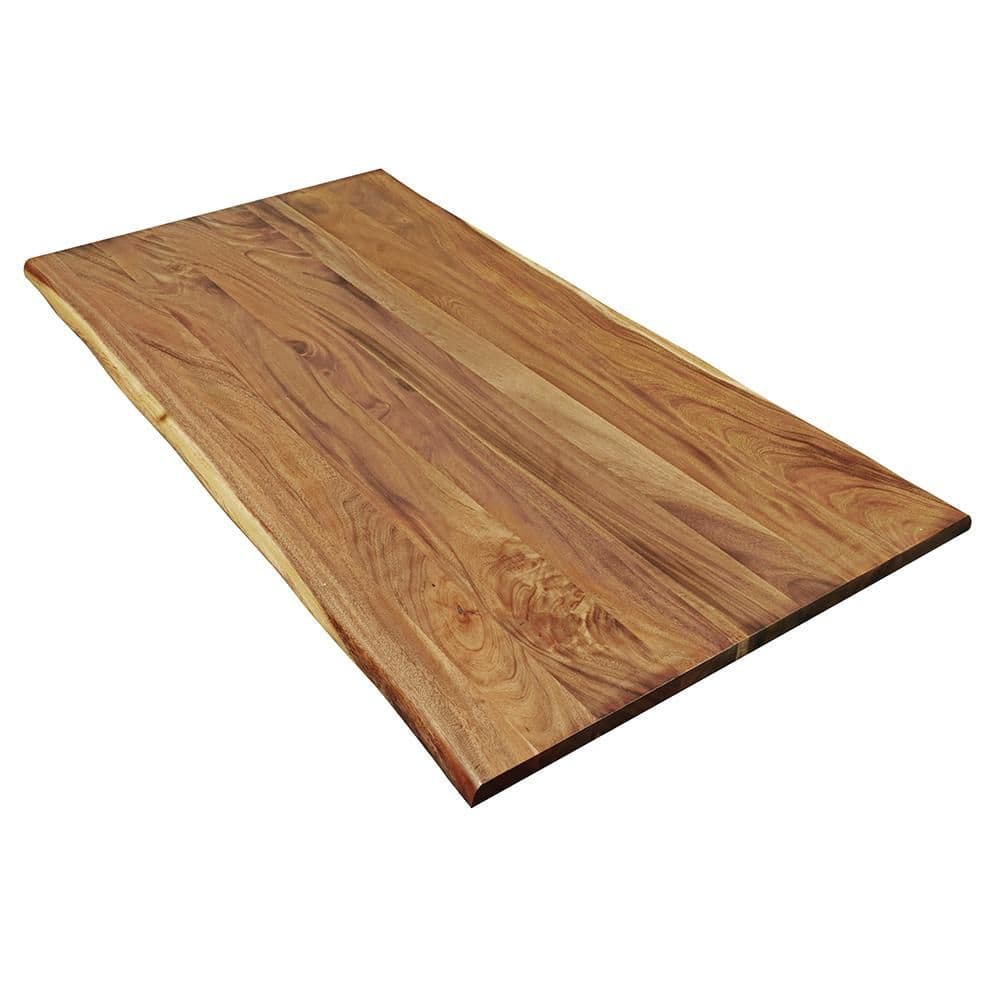 4 ft. L x 25 in. D Unfinished Birch Solid Wood Butcher Block Countertop With Square Edge - Hercitys