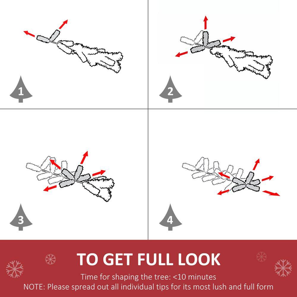 2 ft. Pre-Lit Small Pine Artificial Christmas Tree with 24 Warm White Lights, (Set of 2) - Hercitys