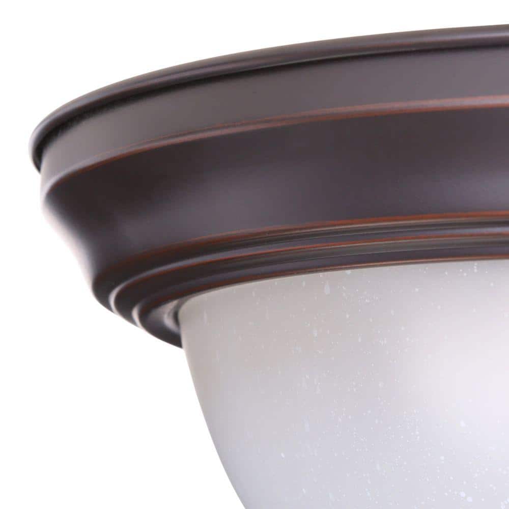 11 in. 1-Light Oil Rubbed Bronze Flush Mount (2-Pack) - Hercitys