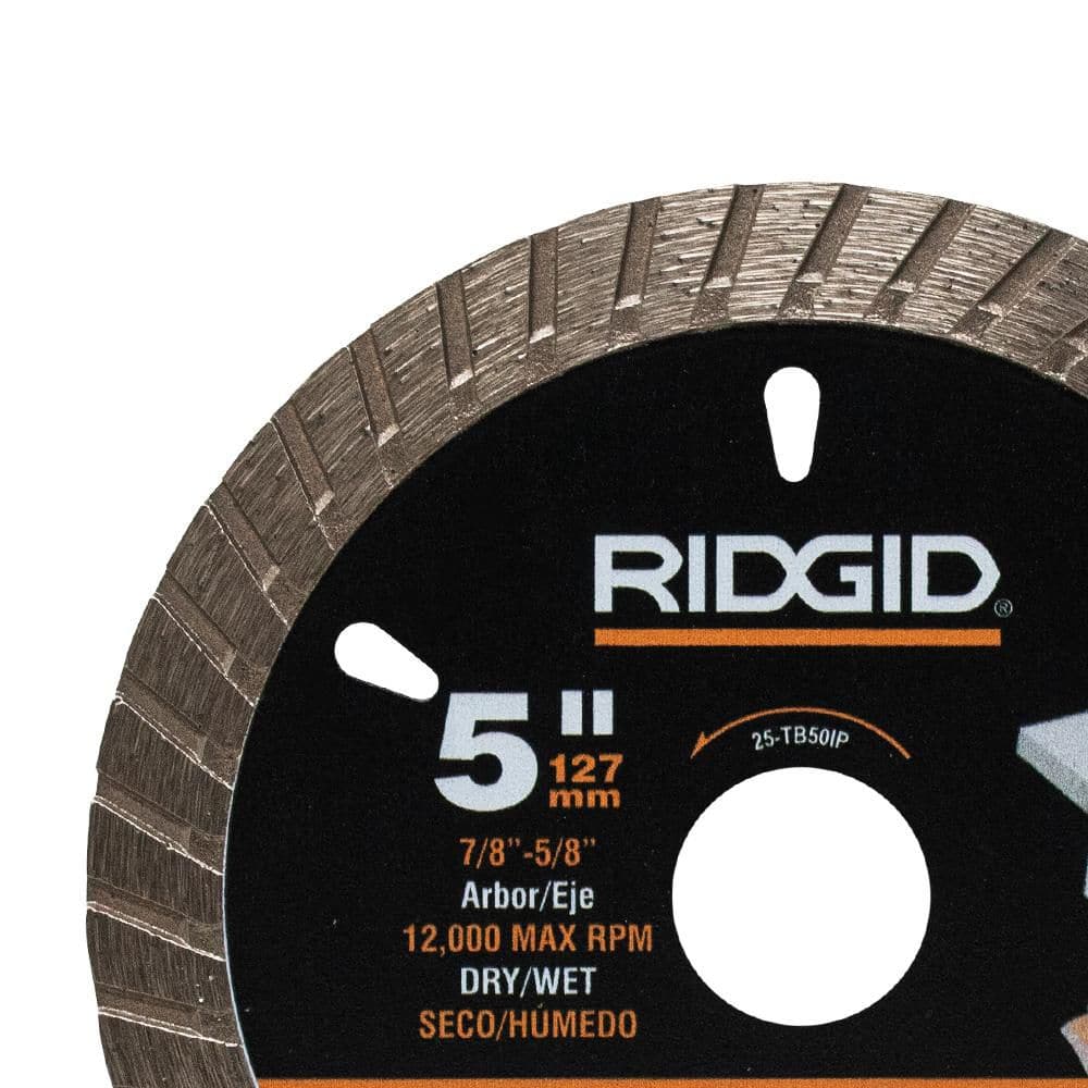 5 in. Masonry Cutting Turbo Rim Diamond Saw Blade - Hercitys