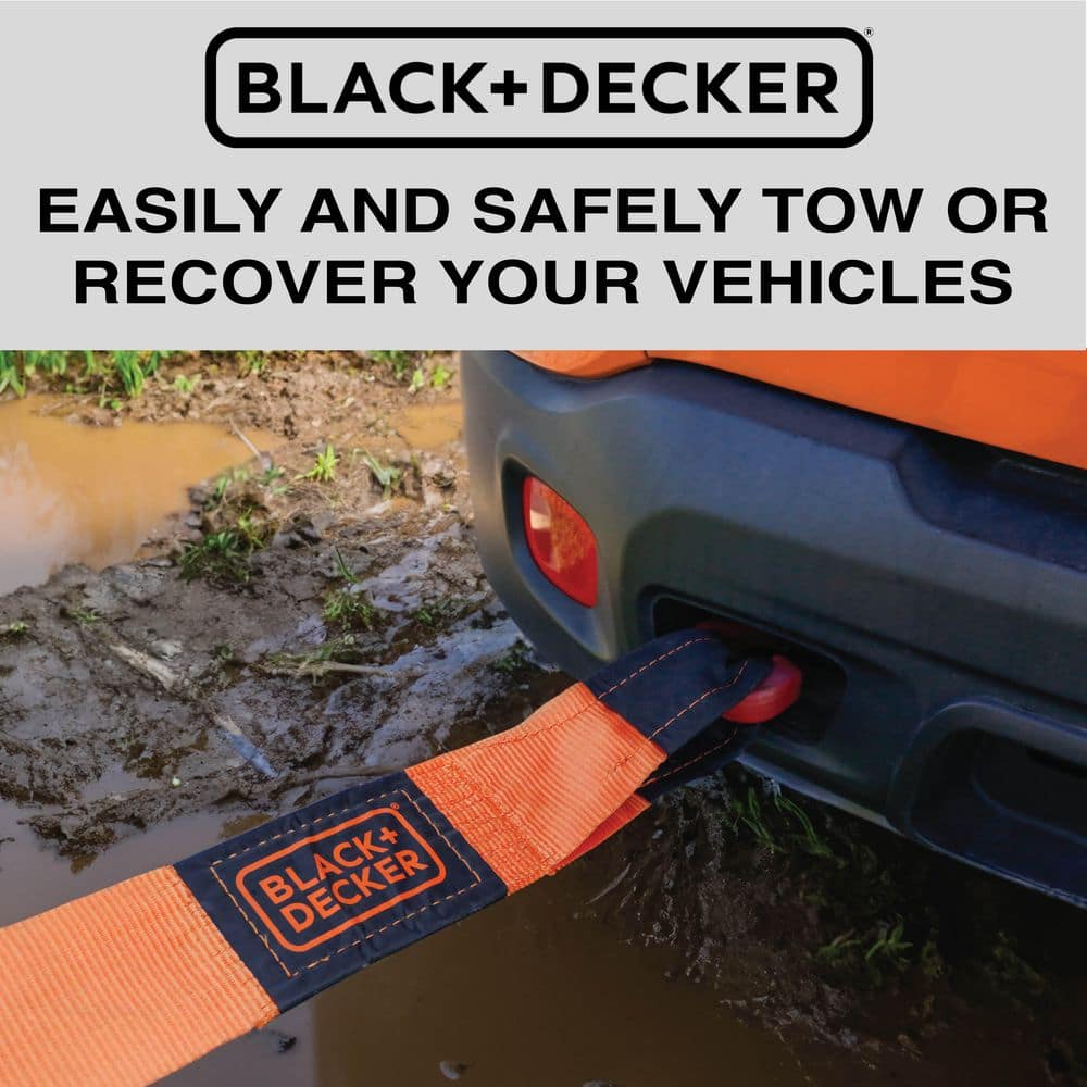 4 in. x 30 ft. Heavy-Duty Recovery Strap Rope, 20,000 lbs. Break Strength - Hercitys