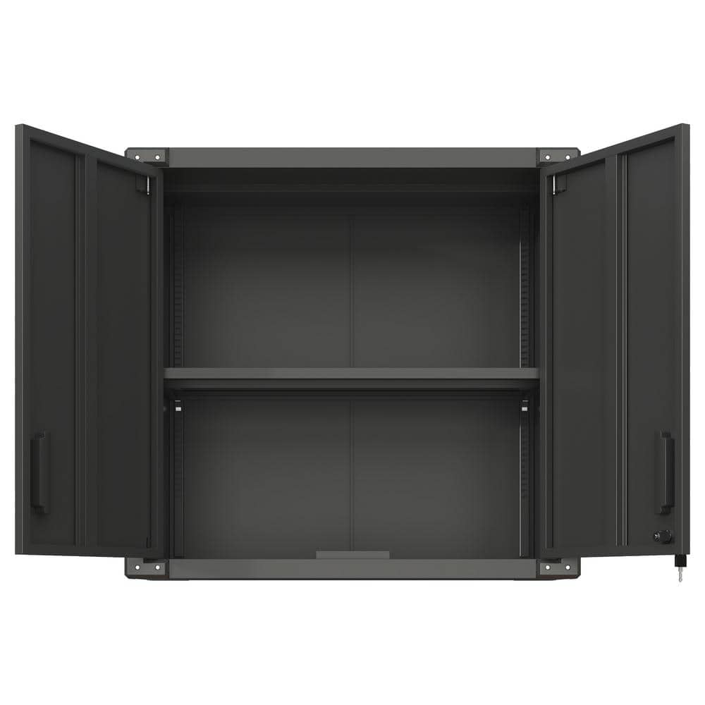 29.52 in. W x 11.81 in. D x 30.31 in. H Heavy-Duty Steel Wall Garage Cabinet, Tool Storage Cabinet in Black - Hercitys