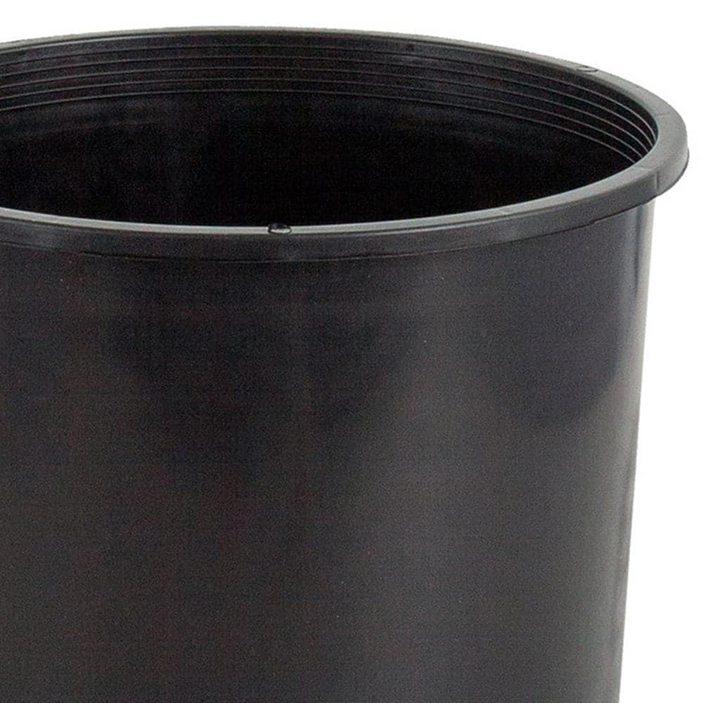 11 in. W x 21 in. H 5 Gal. Premium Nursery Black Plastic Planter Garden Grow Pots (Set of 10) - Hercitys