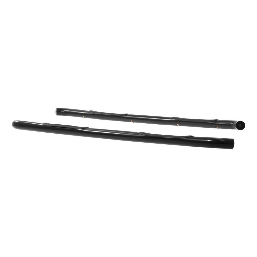 3-Inch Round Black Stainless Steel Nerf Bars, No-Drill, Select Chevrolet Silverado, GMC Sierra 1500, 2500, 3500 HD - Hercitys
