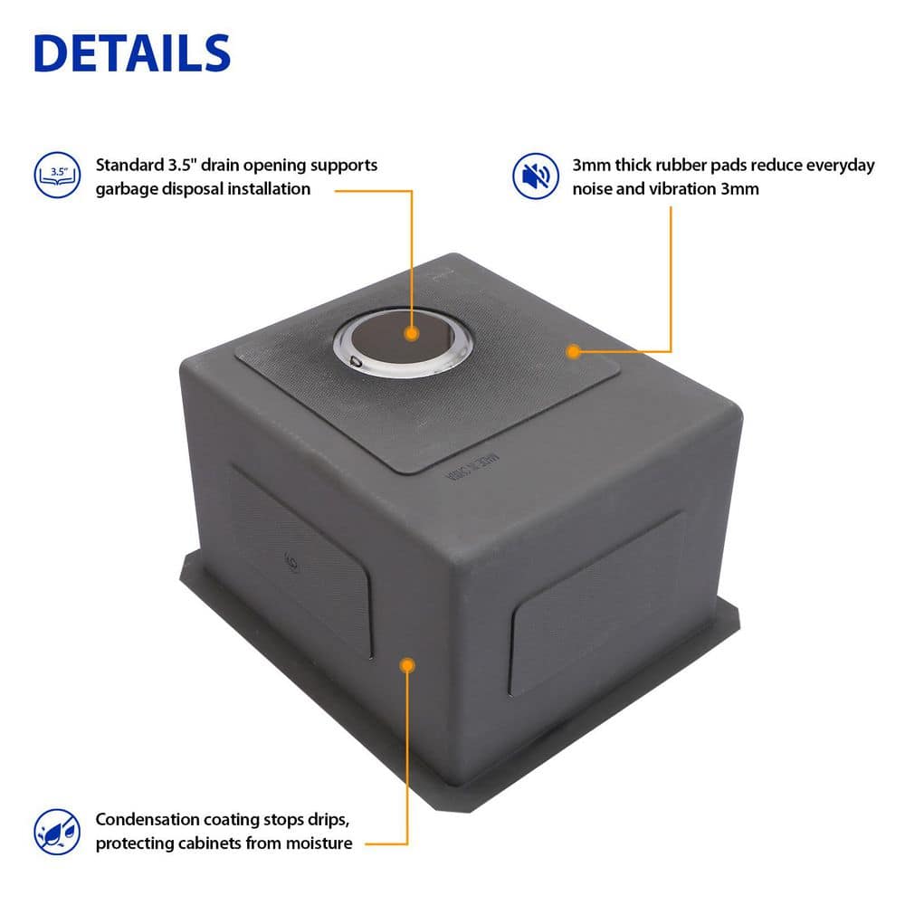 16-Gauge Stainless Steel 15 in. Undermount Bar Sink in Brushed Nickel with Strainer - Hercitys