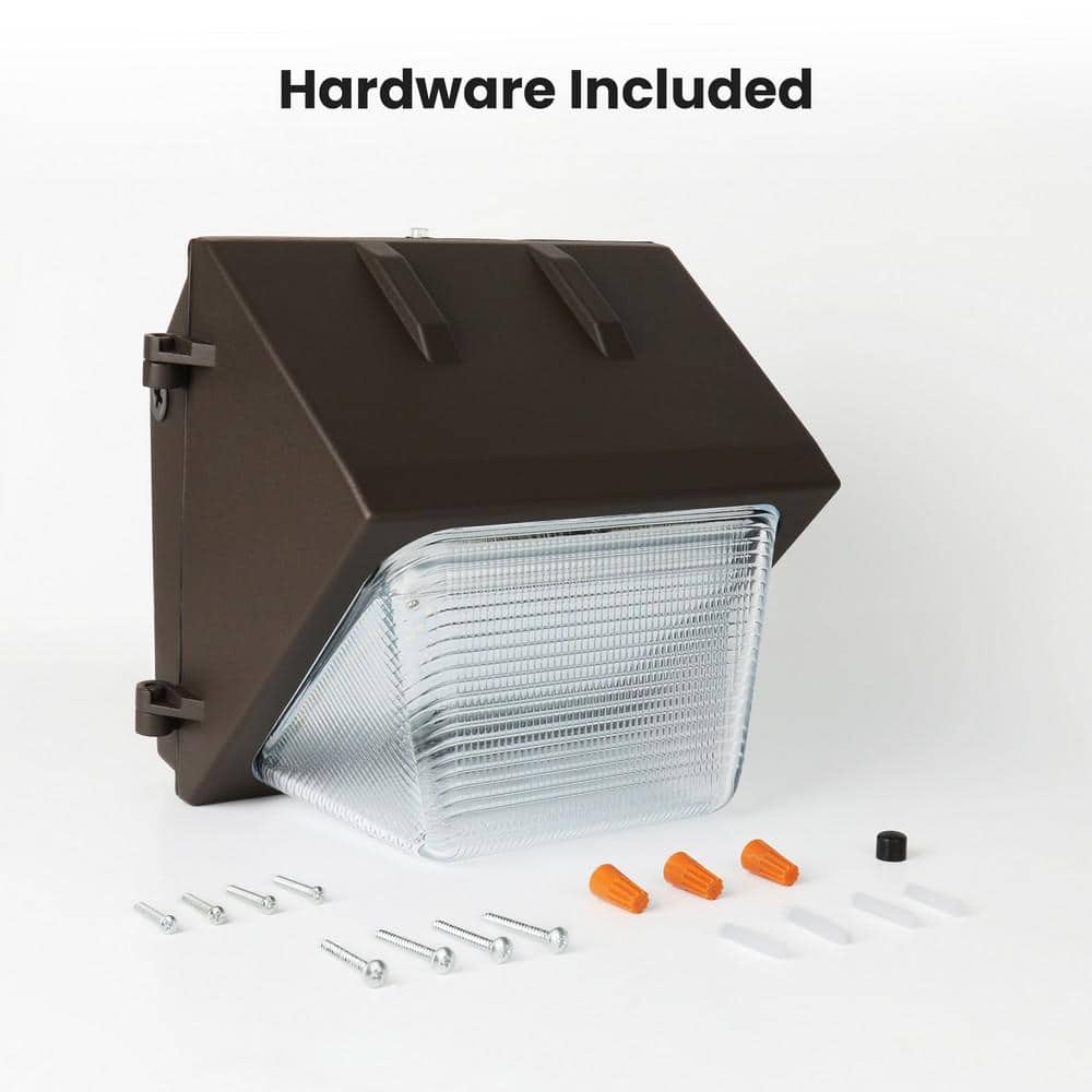 4000 Lumen Integrated LED Bronze Dusk to Dawn  Commercial Wall Pack Light, 4000K - Hercitys