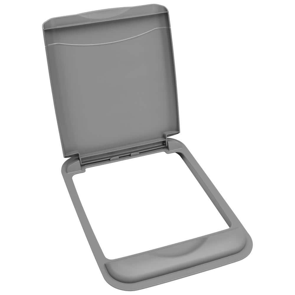 50 Qt. Polymer Trash Can Replacement Lid, Silver - Hercitys