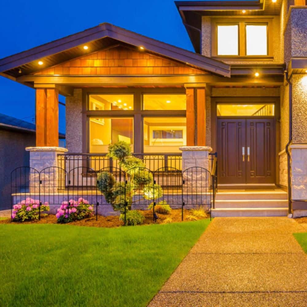 12.59 x 23.93 in. Rustproof Metal Wire Panel Border Fencing Animalbarrier for Yard Landscape Patio Outdoor Decor 10-Pack - Hercitys