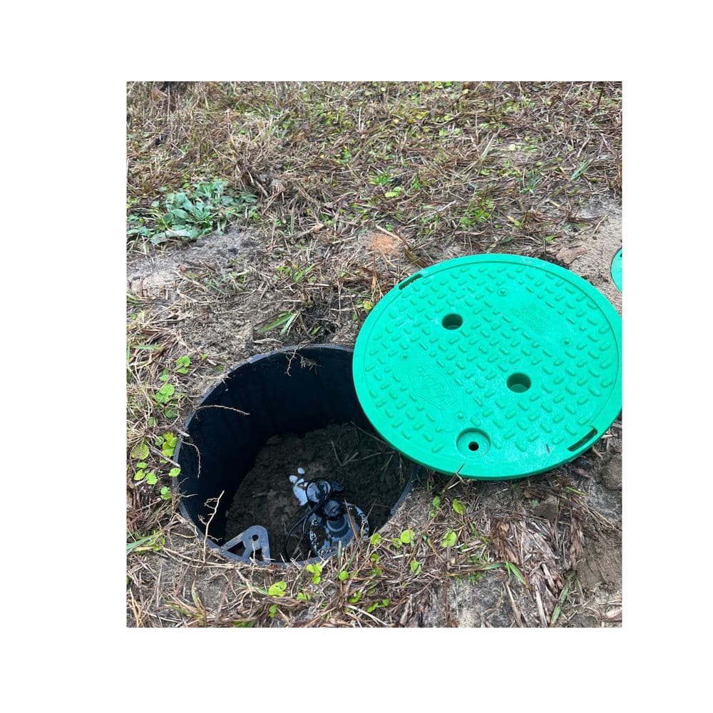 10 in. Round Irrigation Ground Valve Box & Lid Combo - Hercitys