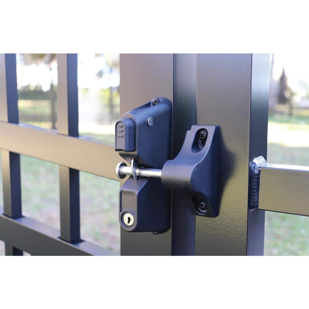 3.312 in. x 5.187 in. Black Nylon with Stainless Steel 1-Sided Key Locking Gravity Latch - Hercitys
