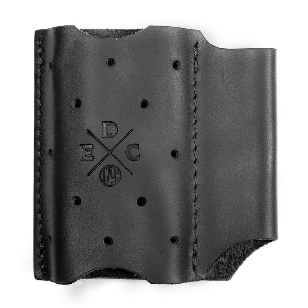 3.7 in. Standard Small and Medium Black Full-Grain Leather Tool Organizer - Hercitys