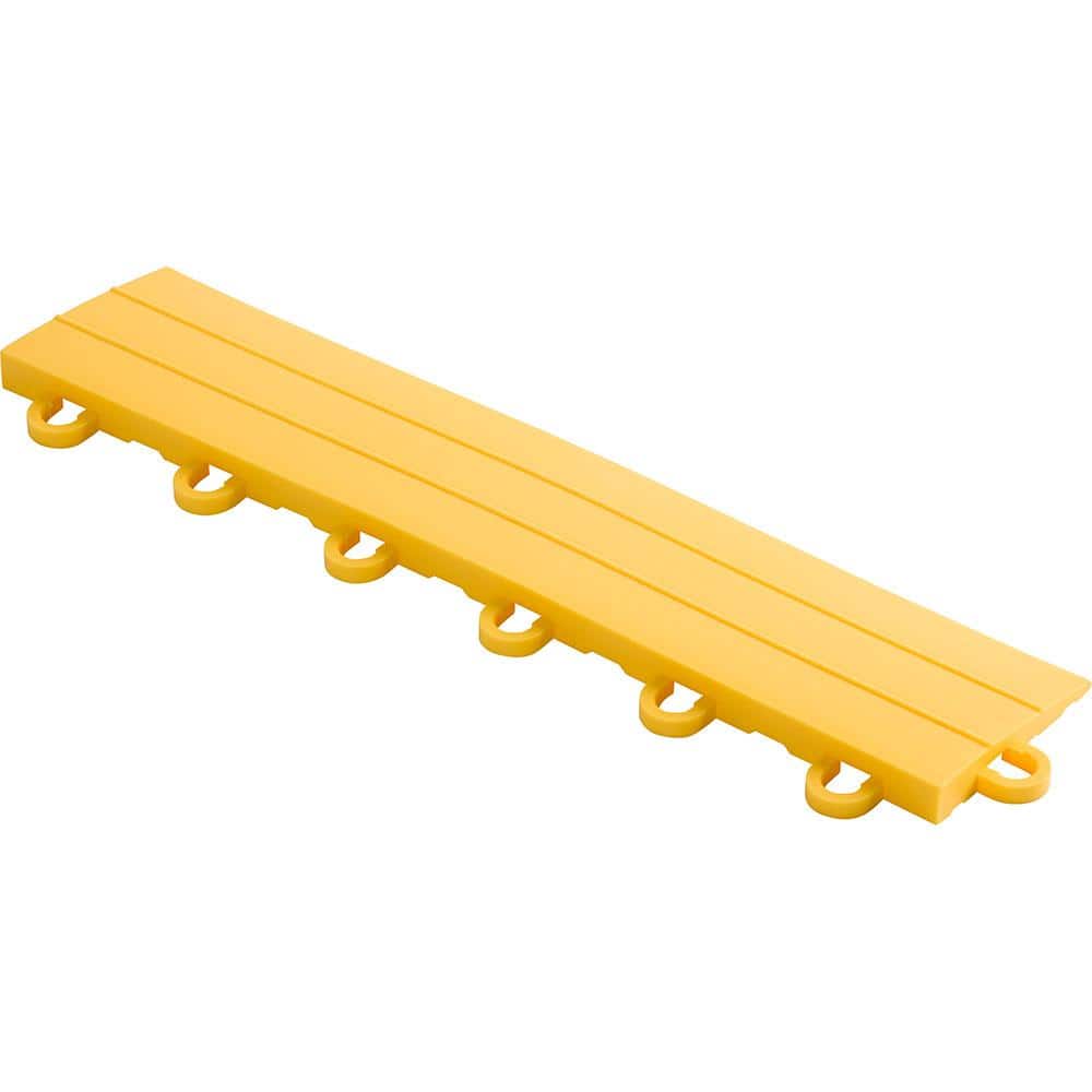 2.75 in. x 12 in. Citrus Yellow Looped Polypropylene Ramp Edging for Diamondtrax Home Modular Flooring (10-Pack) - Hercitys