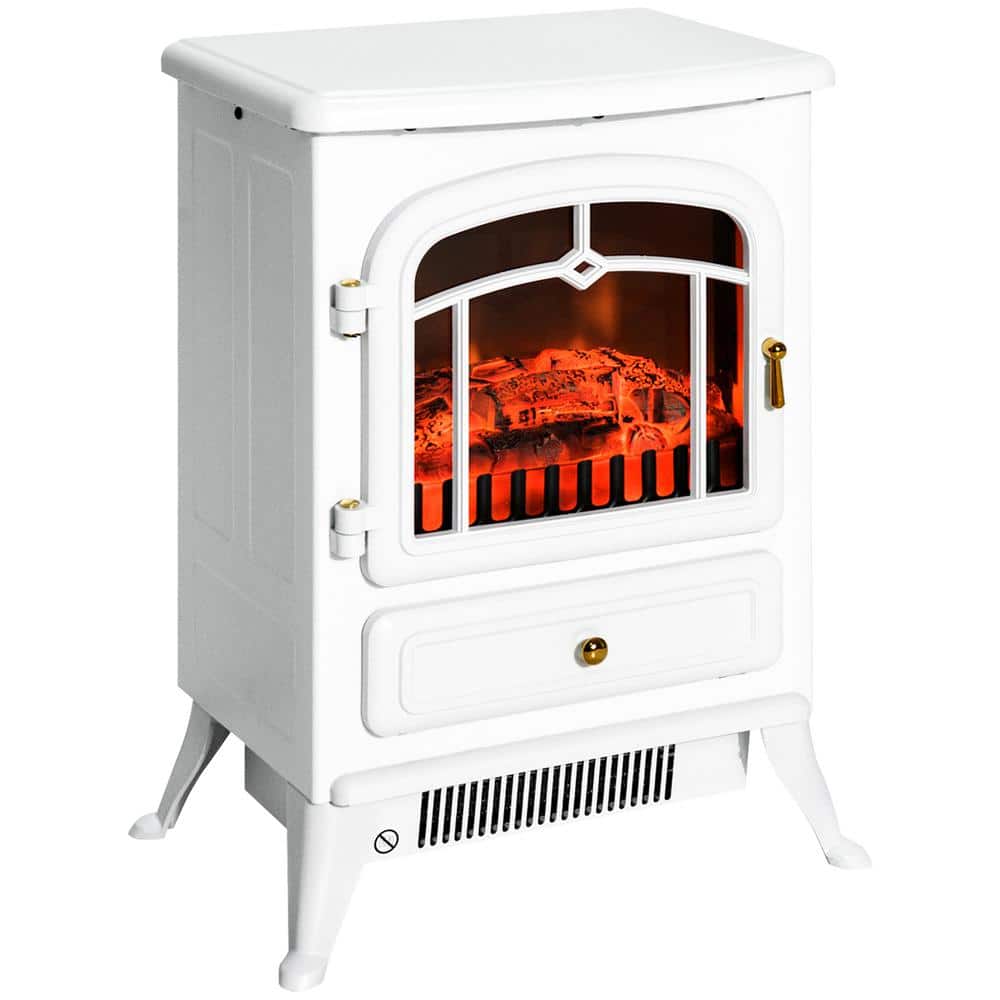 22 in. Electric Cabinet Infrared Space Heater, Cool-to-the-Touch, Overheating Protection, Convection, 750W/1500W, White - Hercitys