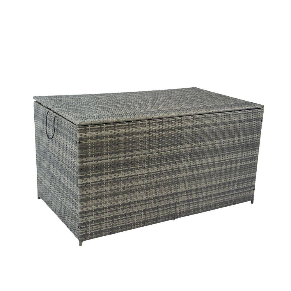 200 Gal. Gray Rattan Patio Deck Box - Hercitys
