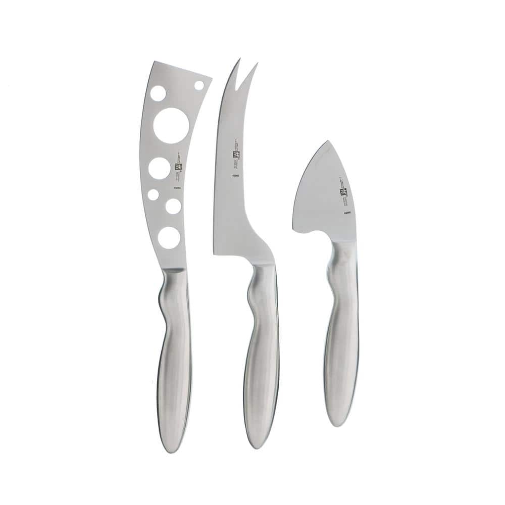 3-Piece 5 in. Stainless Steel Cheese Knife Set with Handle - Hercitys