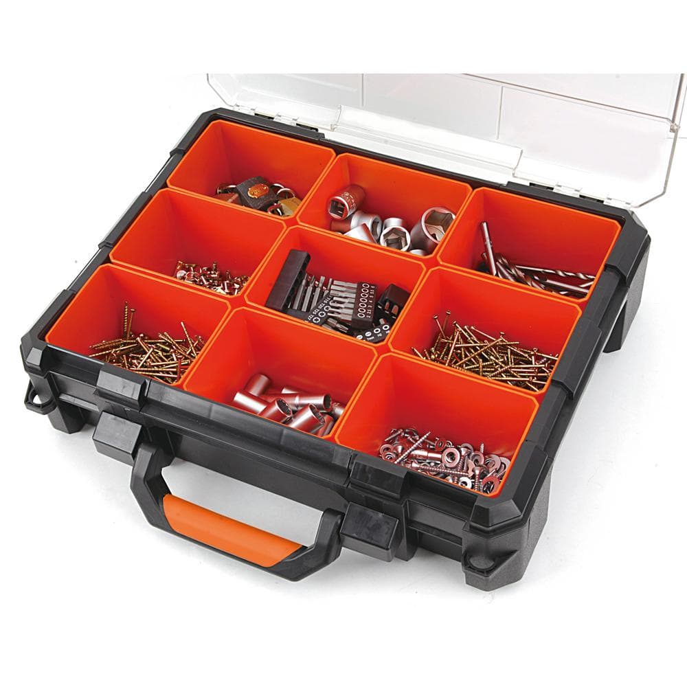17 in. Plastic Portable Organizer with 9-Bins - Hercitys