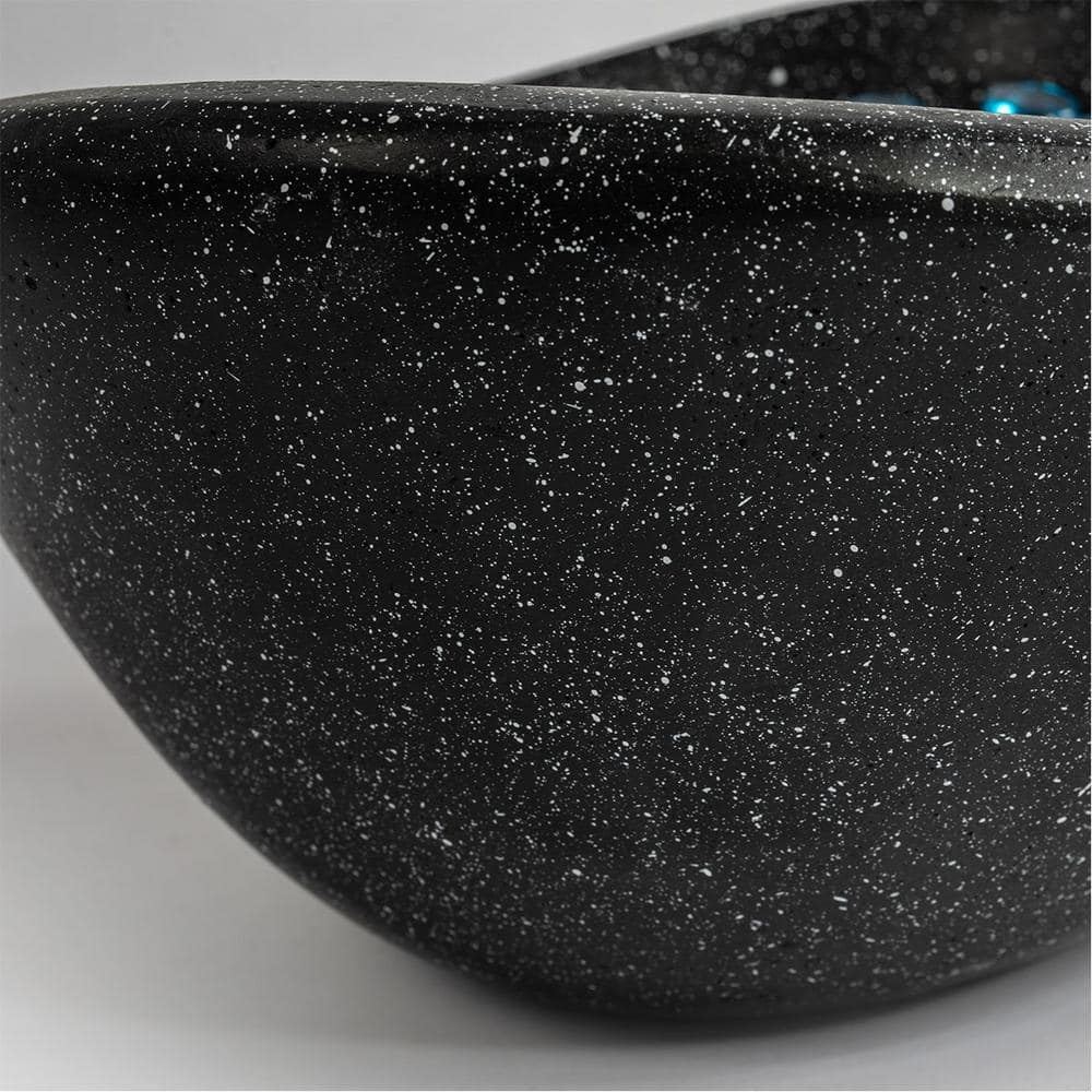 11.42 in. x 10.83 in. x 5.91 in. Black Ethanol Fuel Concrete Tabletop Fire Pit Personal Ethanol Fireplace Mini Fire Pit - Hercitys