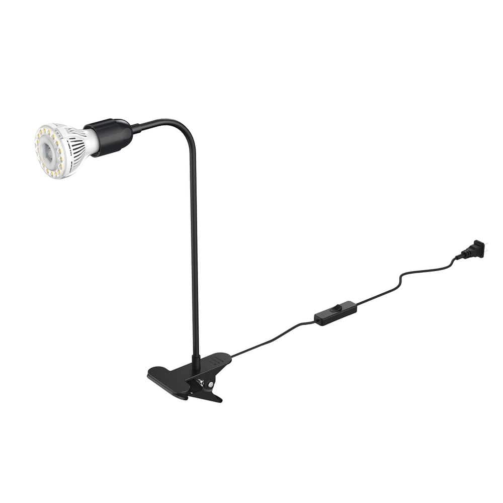 150-Watt Equivalent Black Full Spectrum Gooseneck LED, 10-Watt Grow Light 4000K Daylight Clip-On High PPFD Plant - Hercitys