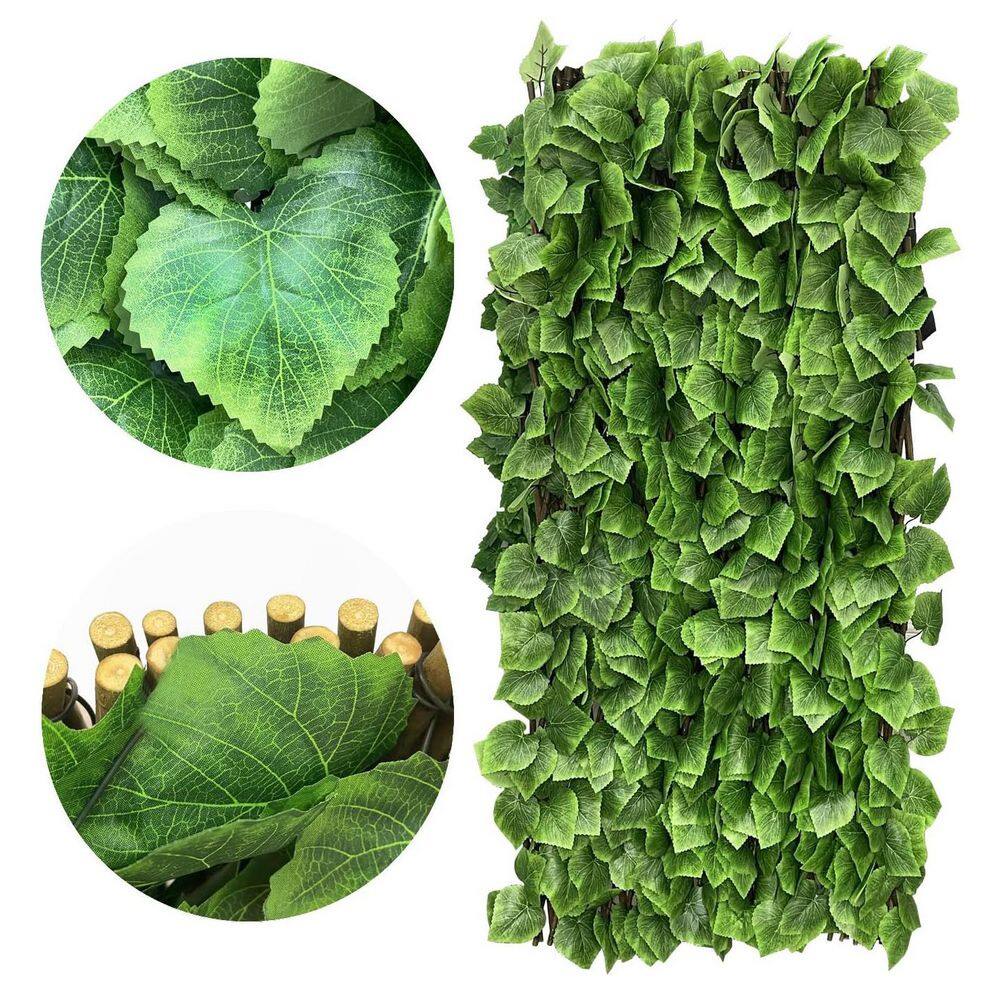 22 in. L x 120 in. W Green Expandable Fence Privacy Screen for Balcony Patio Outdoor - Hercitys