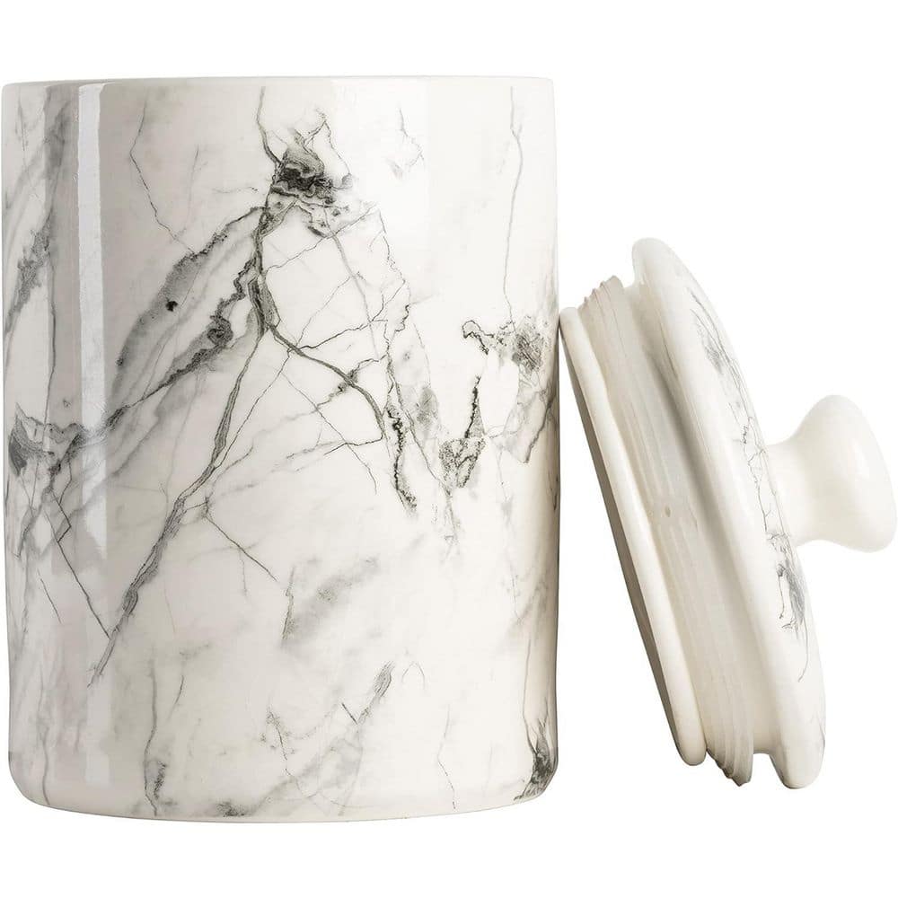 3 Piece Set Ceramic Marble Kitchen Canister - Hercitys