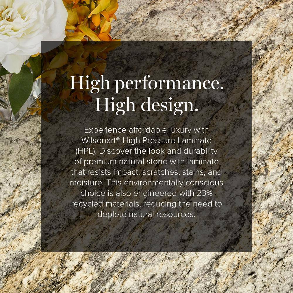 4 ft. x 8 ft. Laminate Sheet in Granito Amarelo with HD Mirage Finish - Hercitys