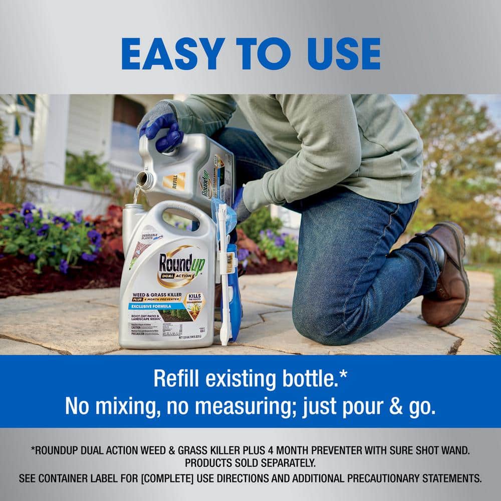 1.25 Gal. Dual Action Weed and Grass Killer Plus 4-Month Preventer Refill - Hercitys
