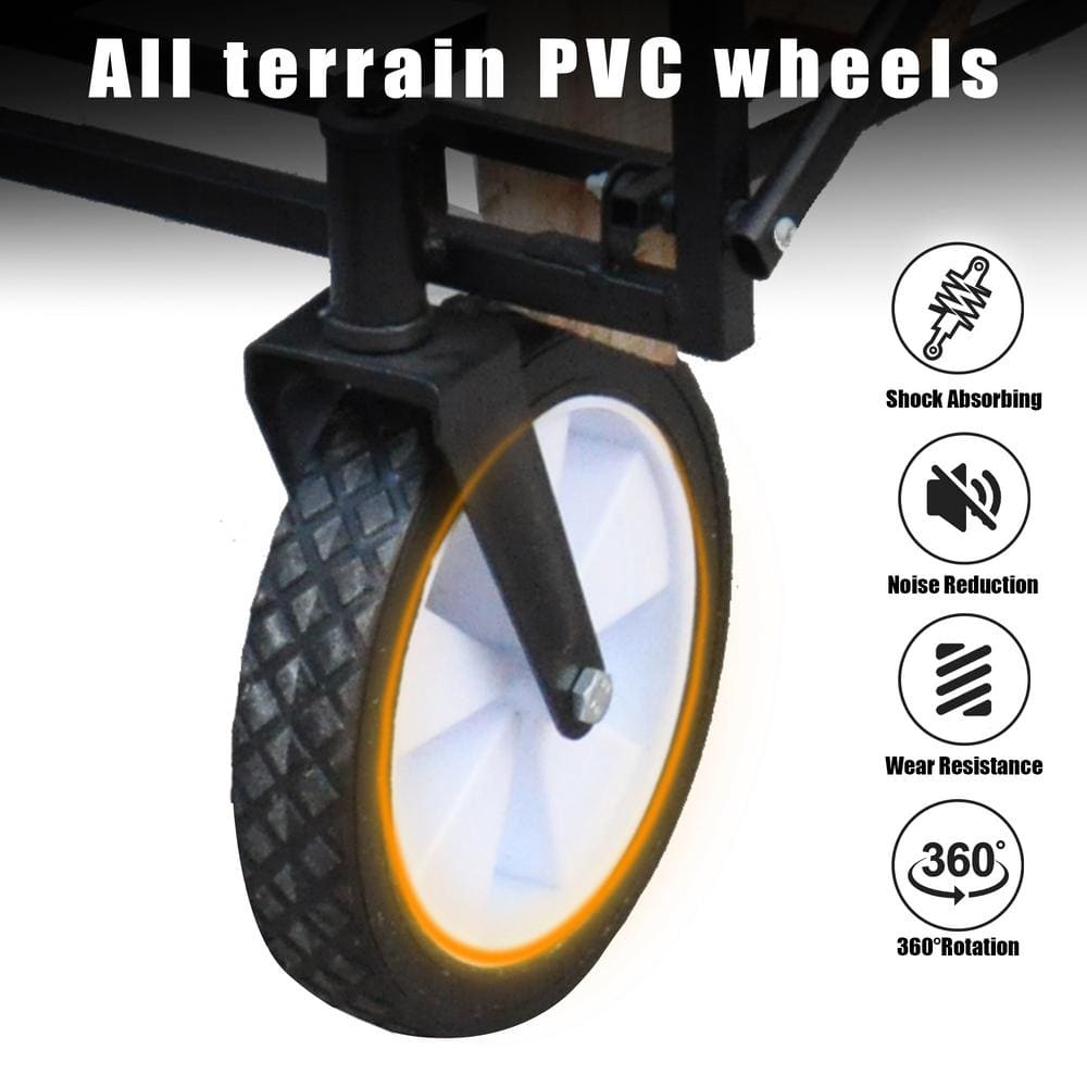 3 cu. ft. Fabric Garden Cart in Black - Hercitys