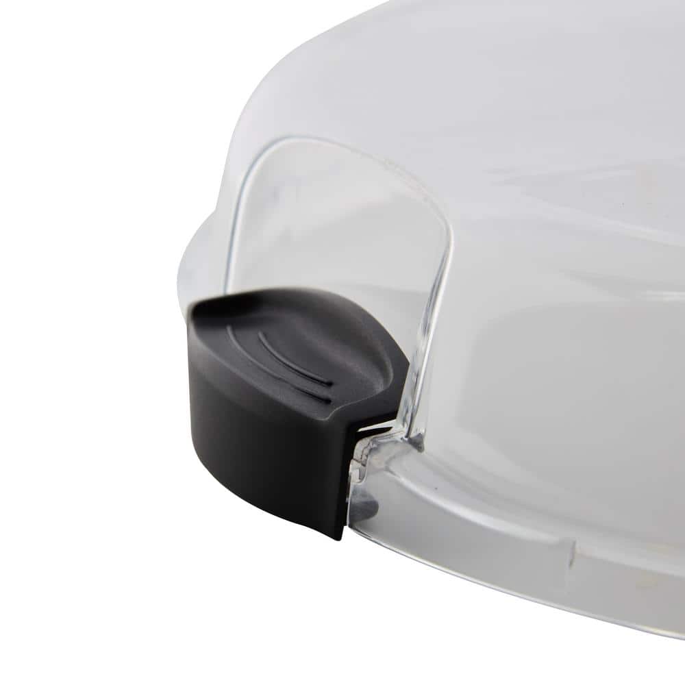 14 in. Round 2.95 in. H Build-A-Board Cutting Board with 5 Compartments and Clear Locking Lid, Black - Hercitys