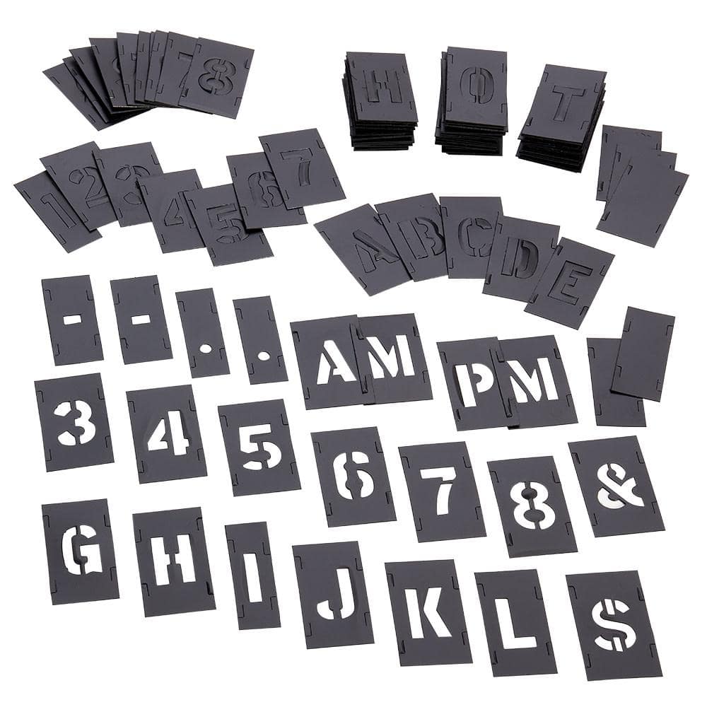 1 in. Plastic Stencil Set (138-Piece) - Hercitys