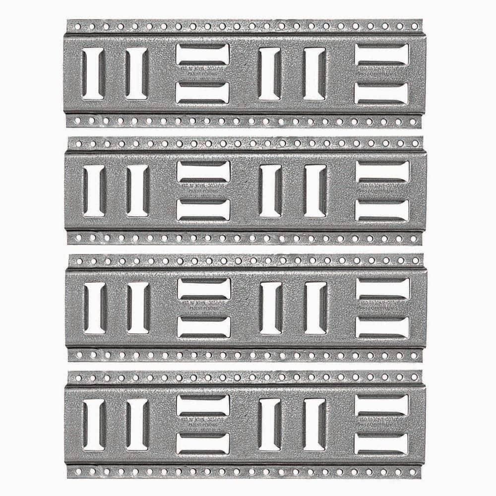 16 in. Fast-Track E-Track USA Galvanized Steel Horizontal Vertical, Logistic Tie-Down (4-Pack) - Hercitys