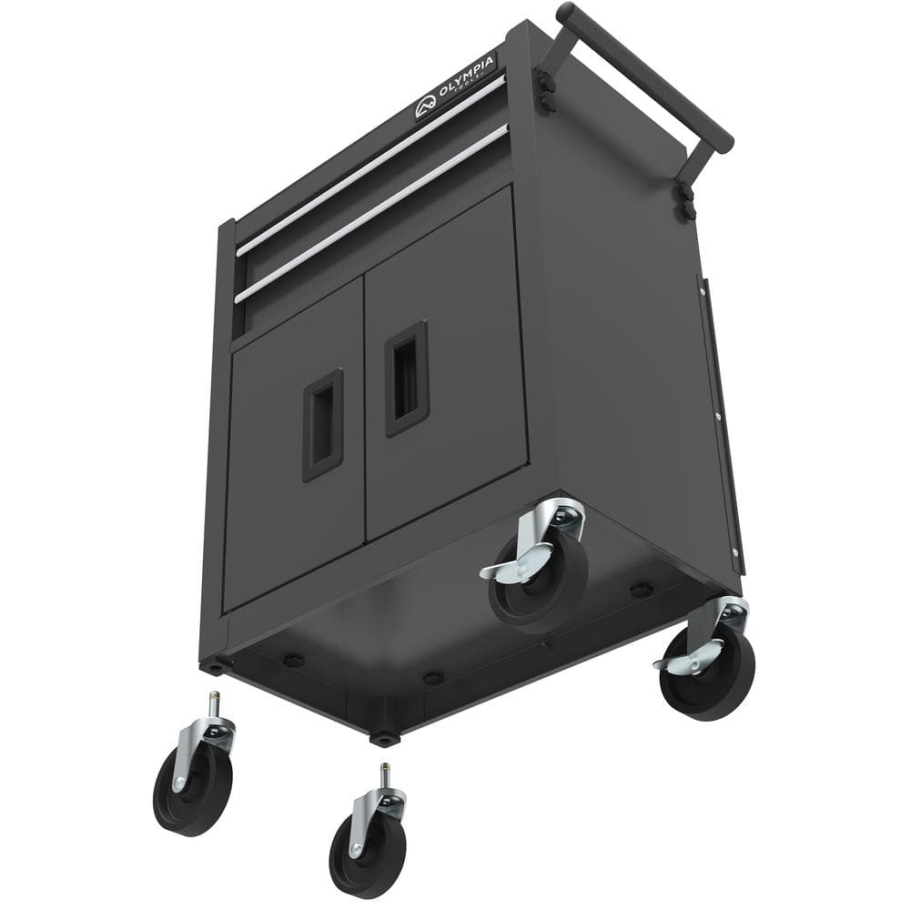 20 in. W x 12 in. D 5-Drawer Steel Tool Chest and Cabinet Combo with Power Outlets - Hercitys