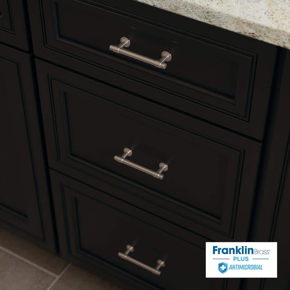 5-Pack 3 in. (76mm) Classic Cabinet Bar Pulls in Satin Nickel with Antimicrobial Properties - Hercitys