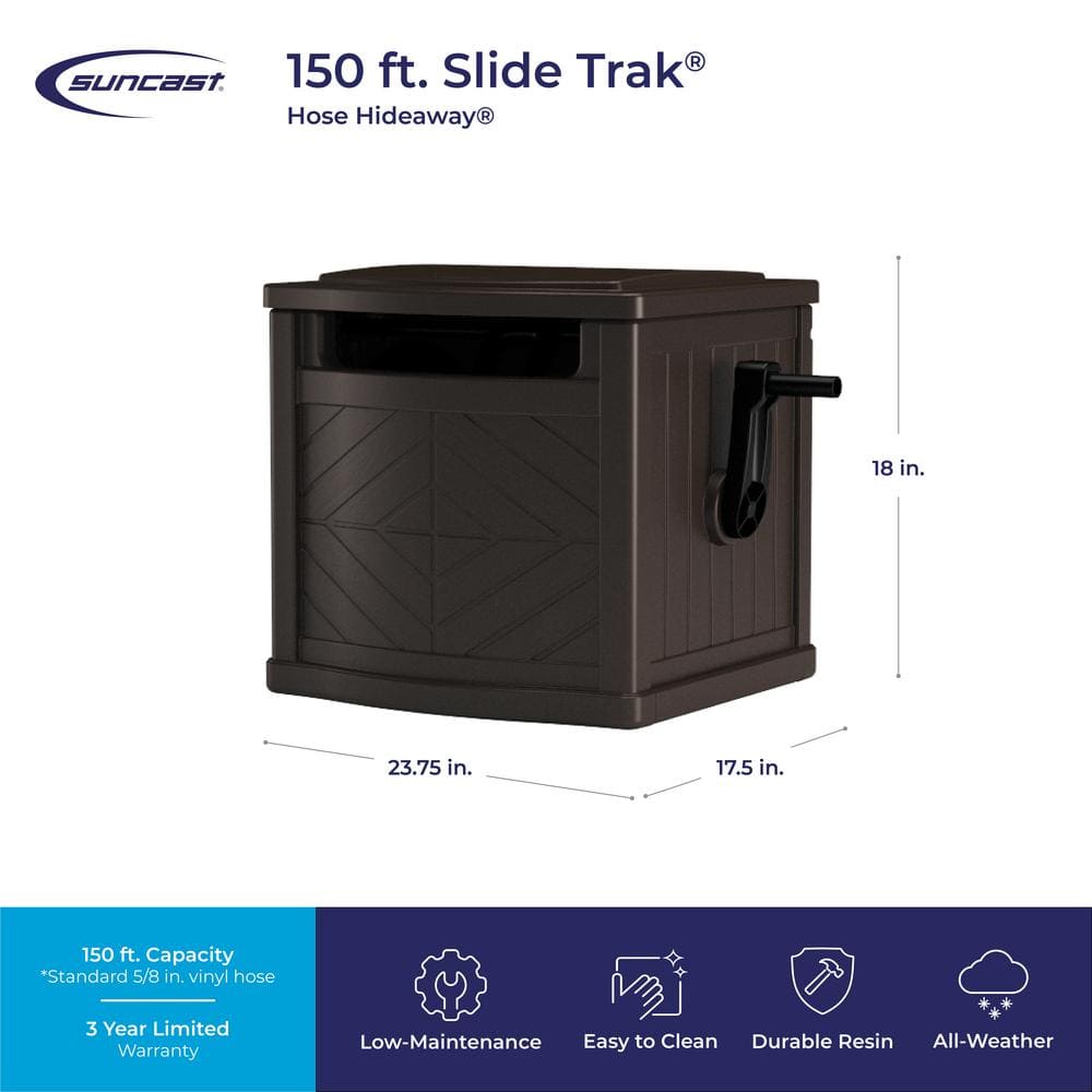 150 ft. Slide Trak Hose Hideaway, Java - Hercitys