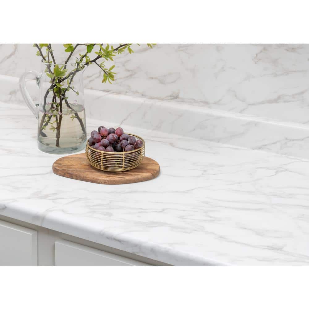 4 ft. x 8 ft. Laminate Sheet in Anzio Marble with Standard Fine Velvet Texture Finish - Hercitys