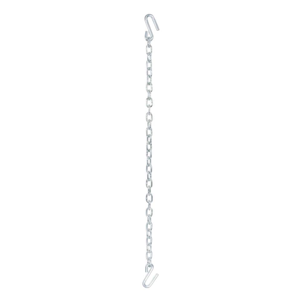 48″ Safety Chain with 2 S-Hooks (7,000 lbs., Clear Zinc) - Hercitys