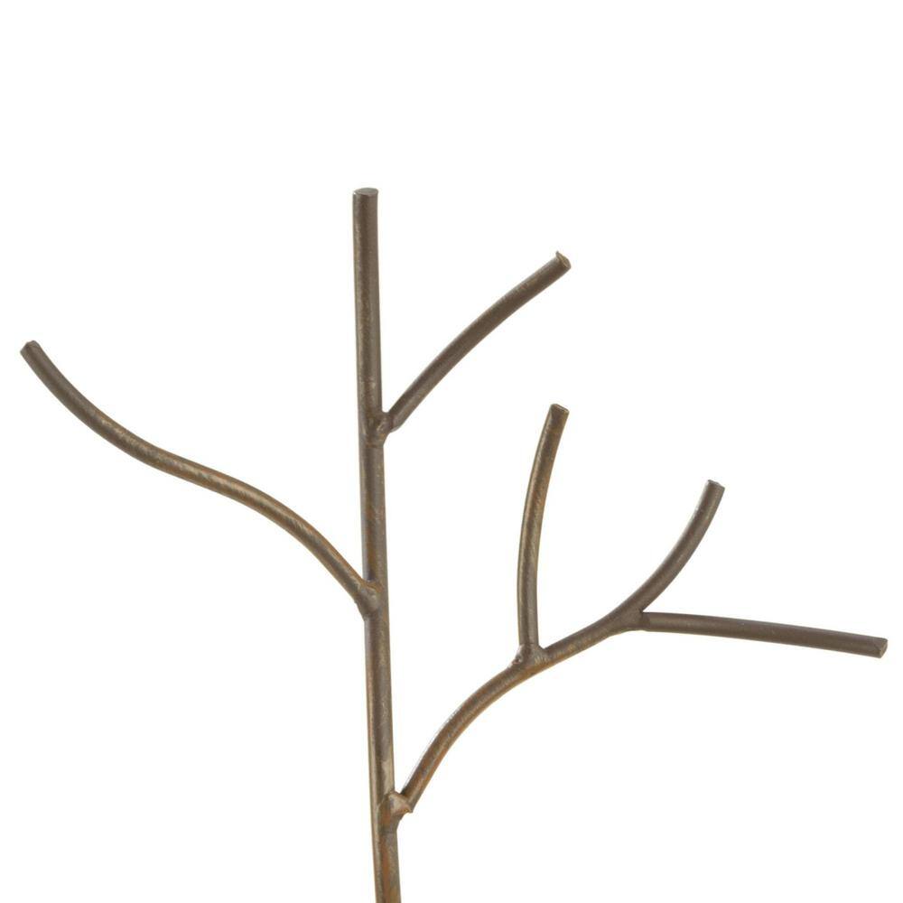 36 in. Brown Metal Ornament Tree with Hanging Branches - Hercitys